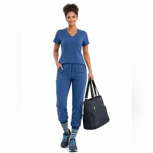 Marled Blue Compression Sock